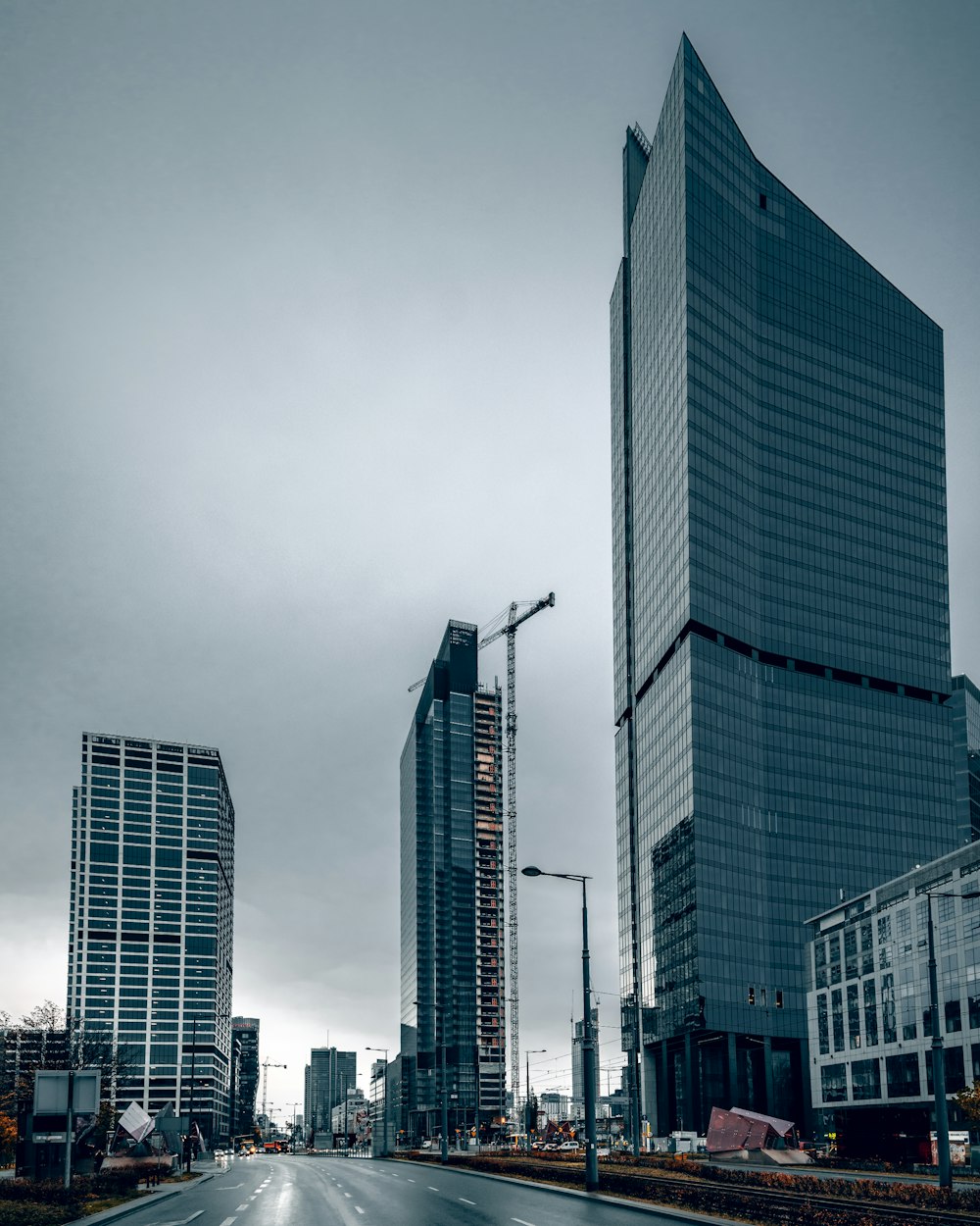 gray and black high rise buildings