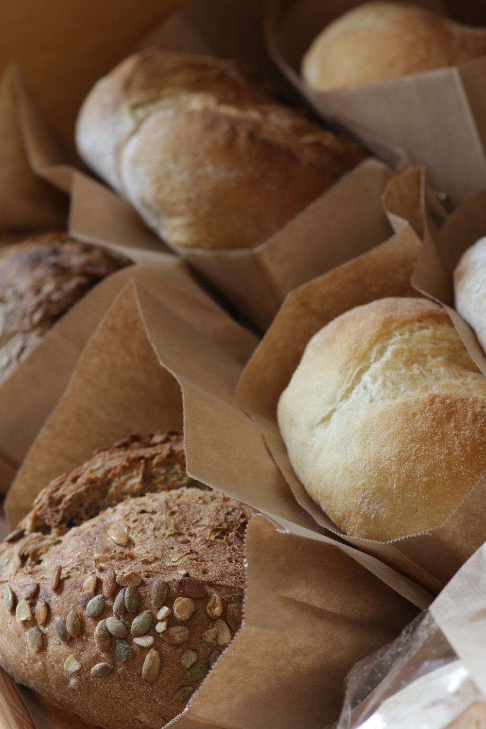 brown bread in brown paper bag