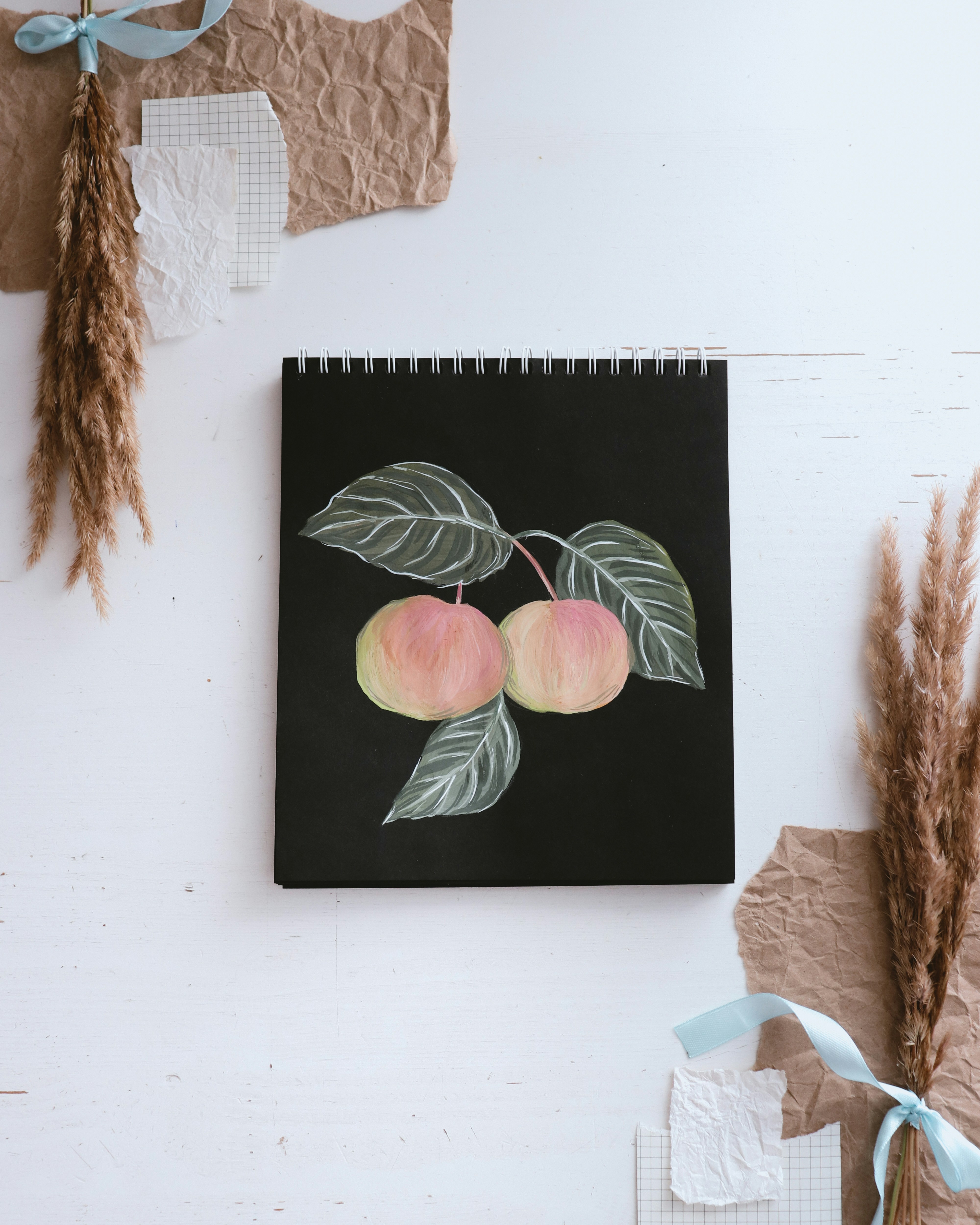 Schwarz-Weiß-Blumenmalerei