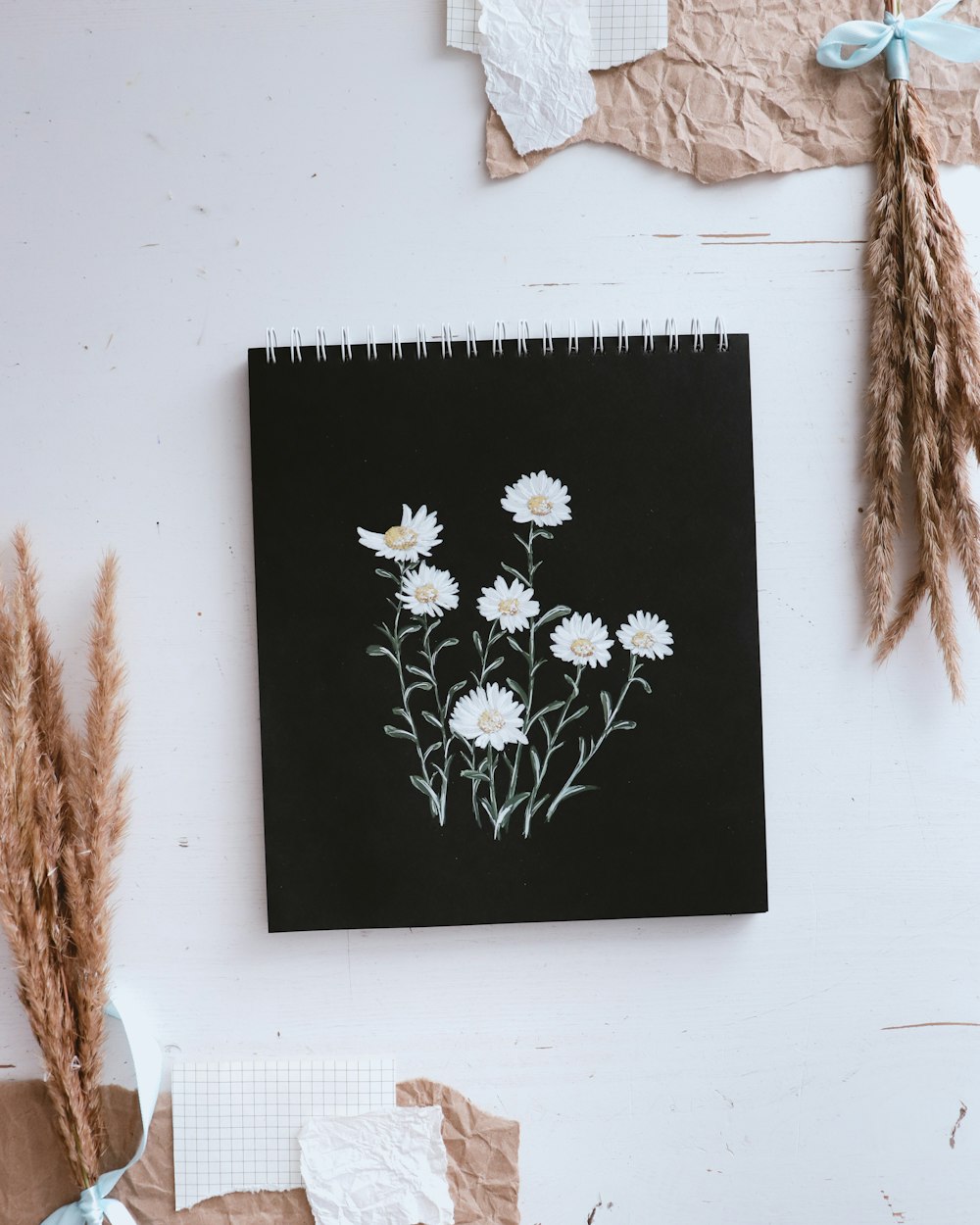 Black And White Floral Wall Decor Photo Free Layout Drawing Image On Unsplash