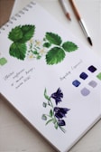 white and green floral greeting card