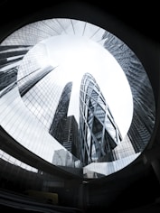 white and black round ceiling