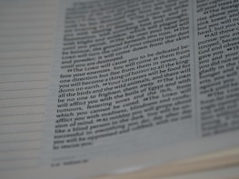 A close-up image of a page from a book, showing text in a serif font with uniform spacing and alignment. The text appears to be in English and covers multiple lines on both pages.