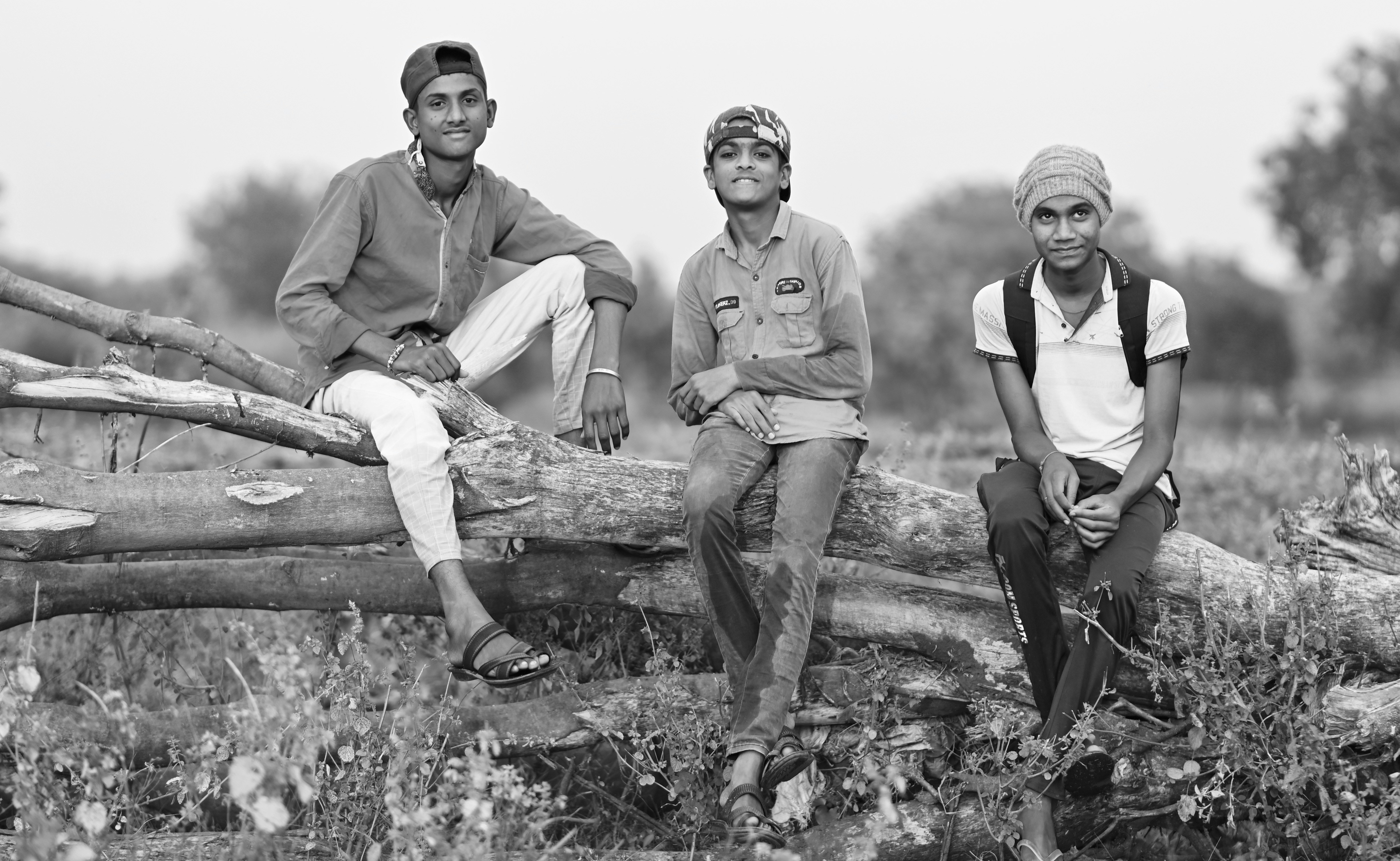 A black and white photo of Syama Prasad Mookerjee and Deendayal Upadhyaya