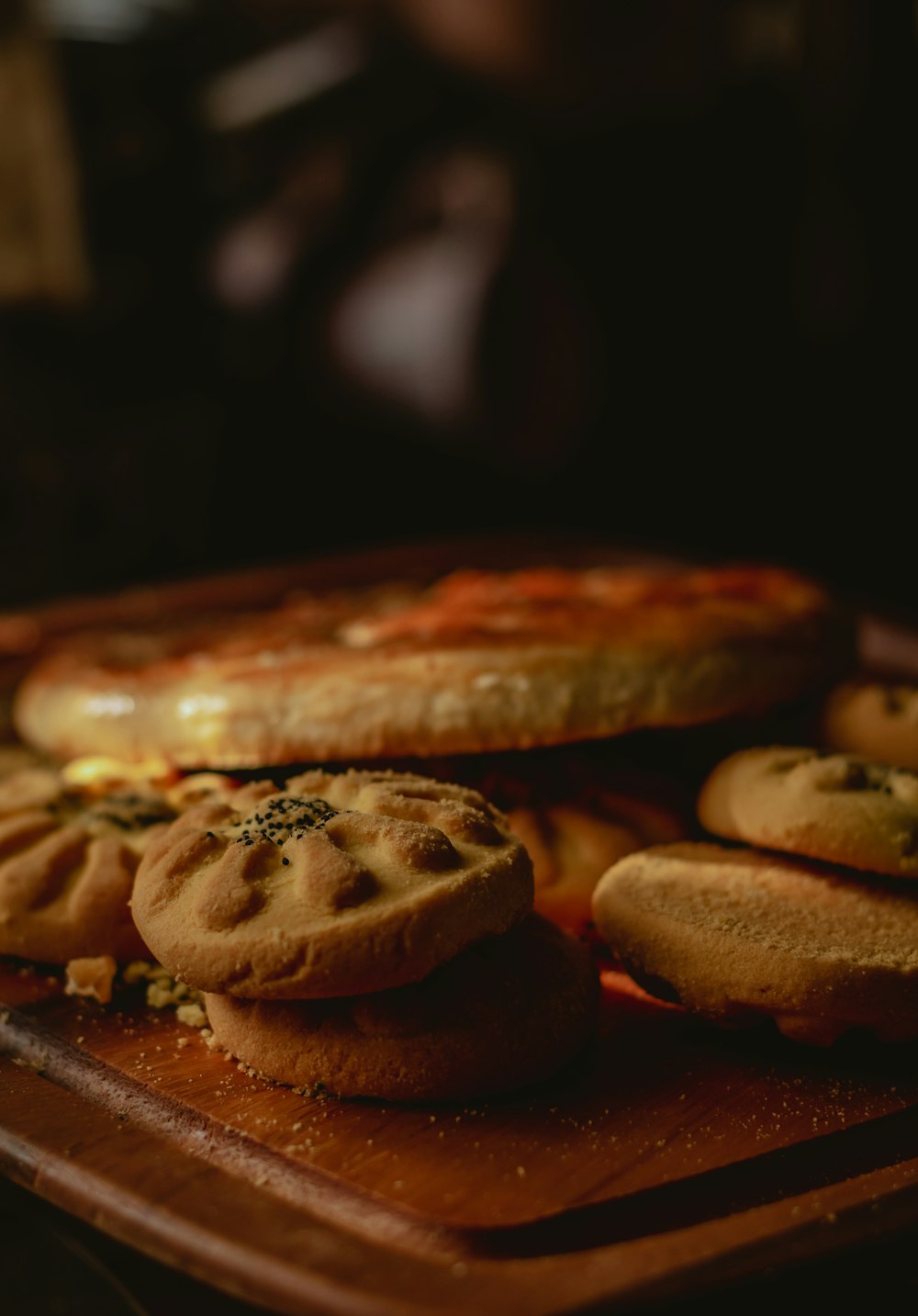 brown cookies on brown wooden table