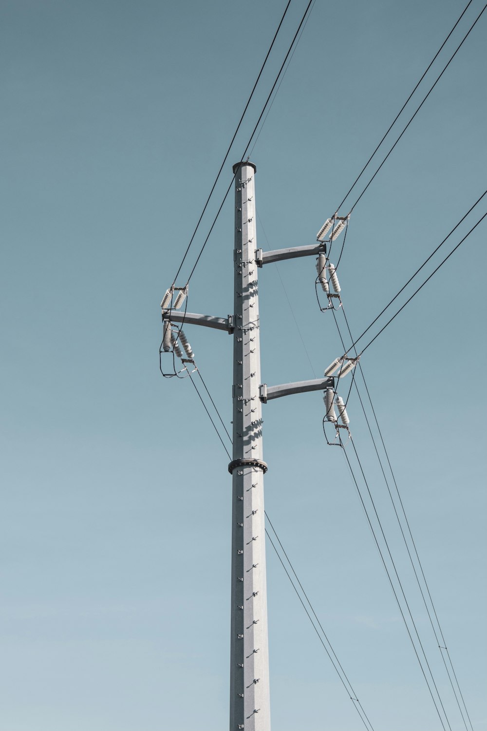 a pole with a bunch of wires attached to it