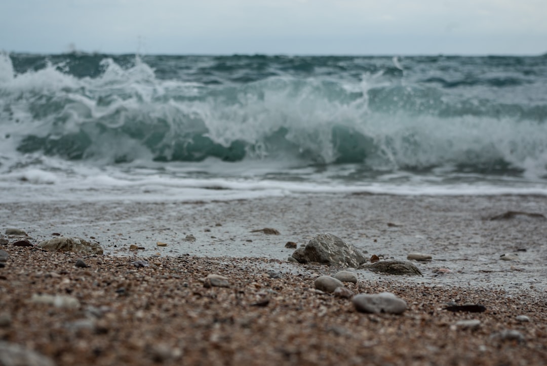 brown sand near body of water during daytime