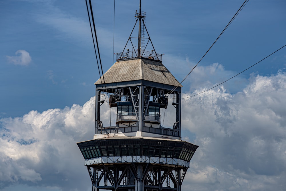 black and white tower under blue sky