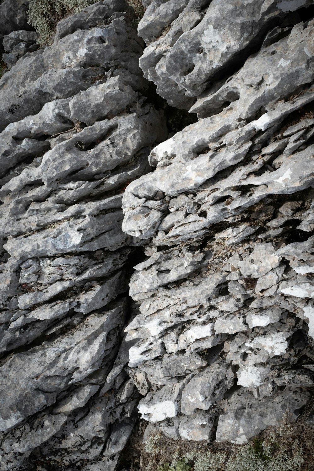 gray and brown rock formation