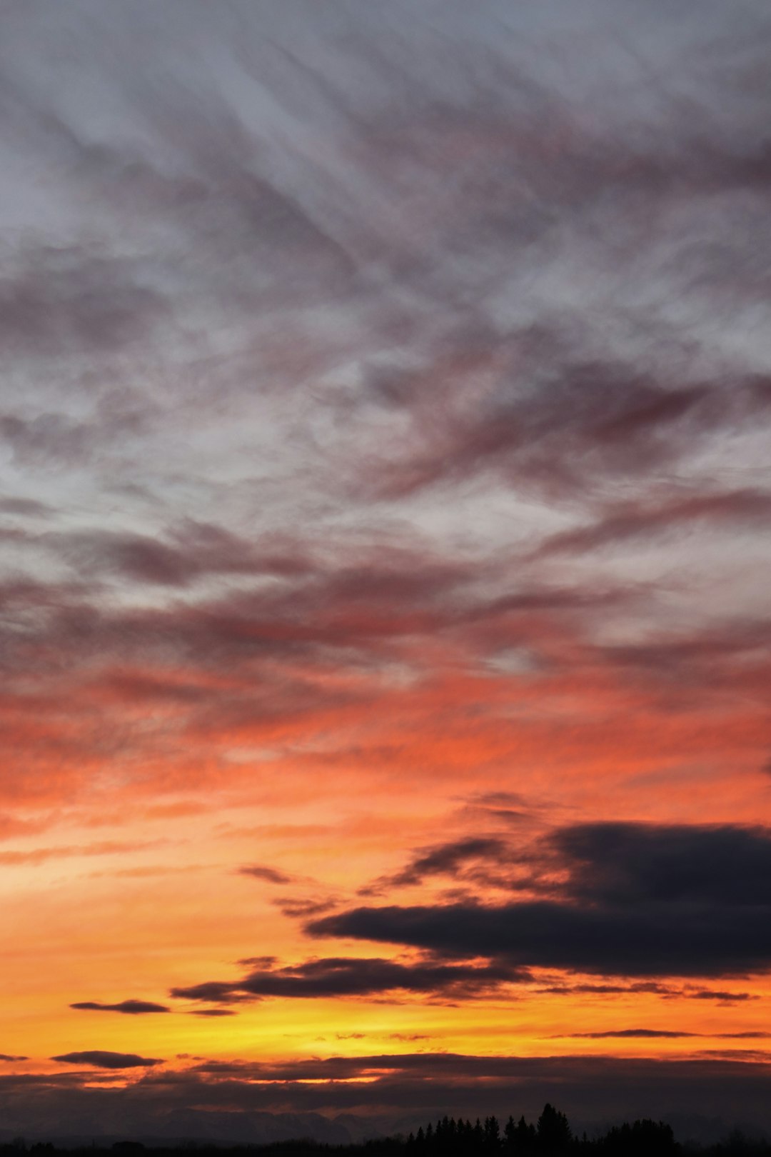 orange and blue cloudy sky