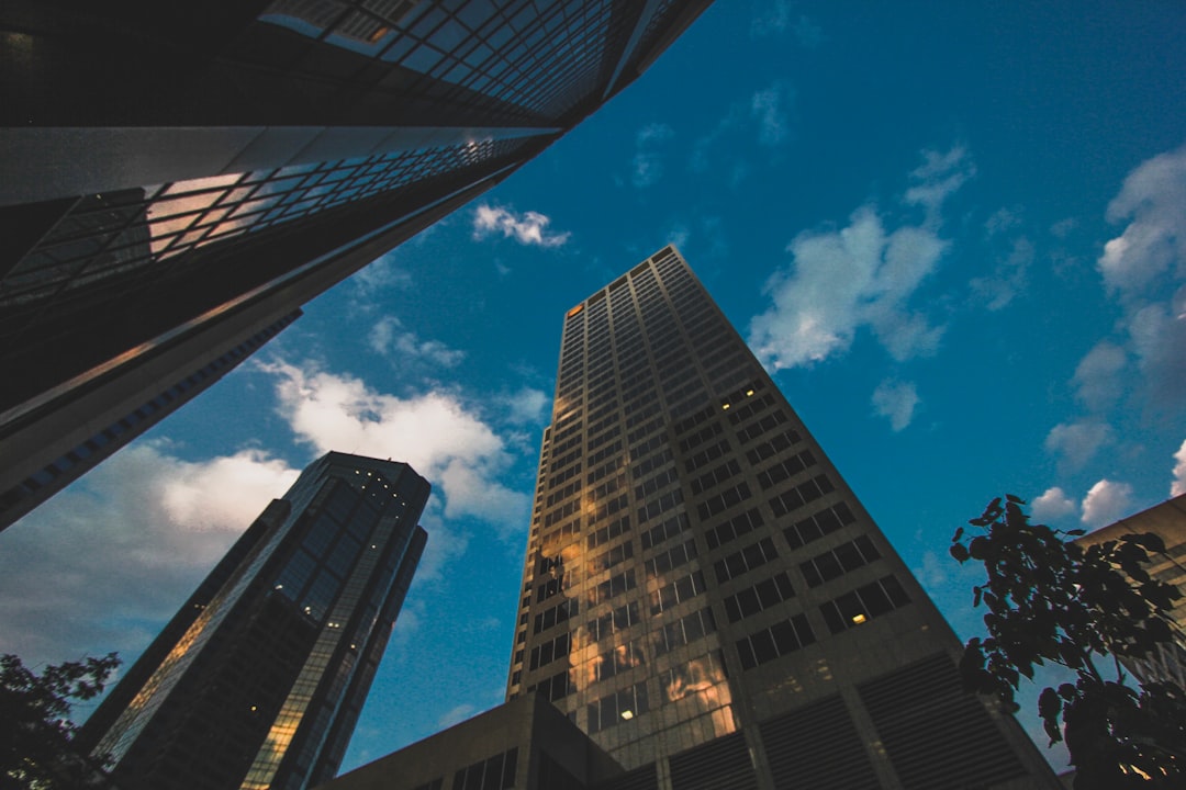 low angle photography of high rise building