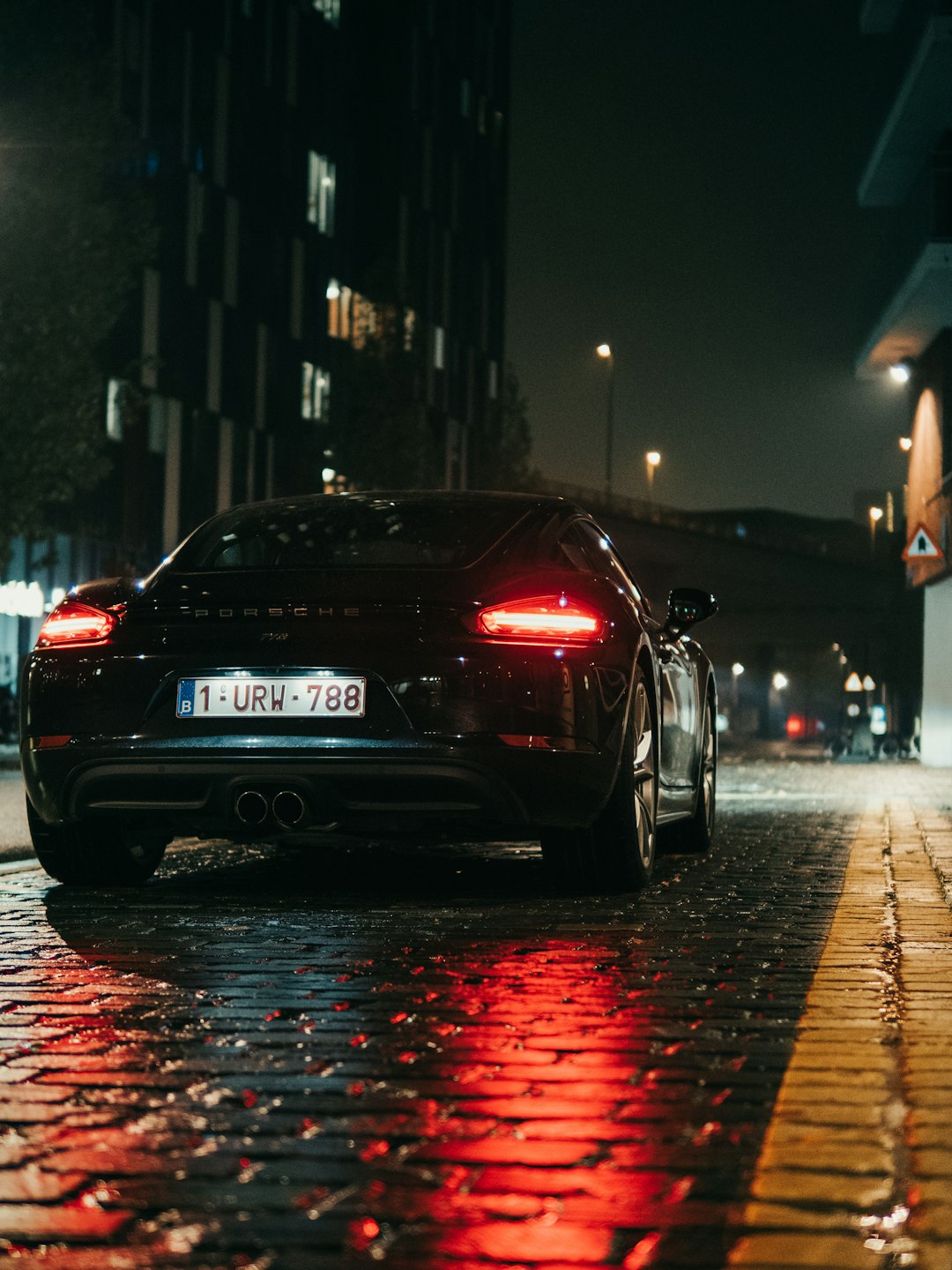 black audi a 4 on road during night time
