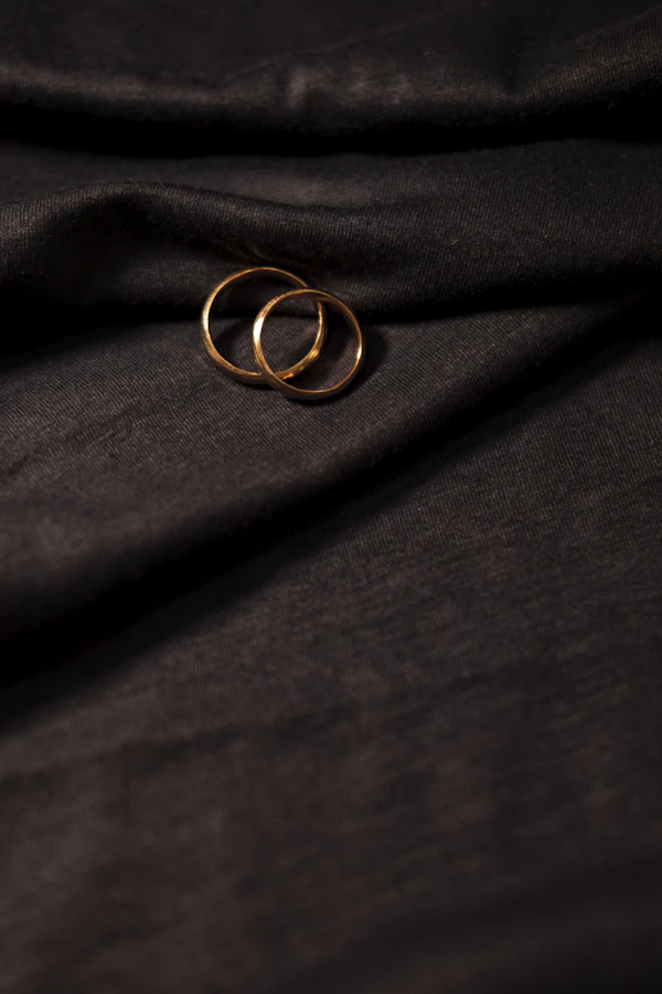 Photograph of gold rings