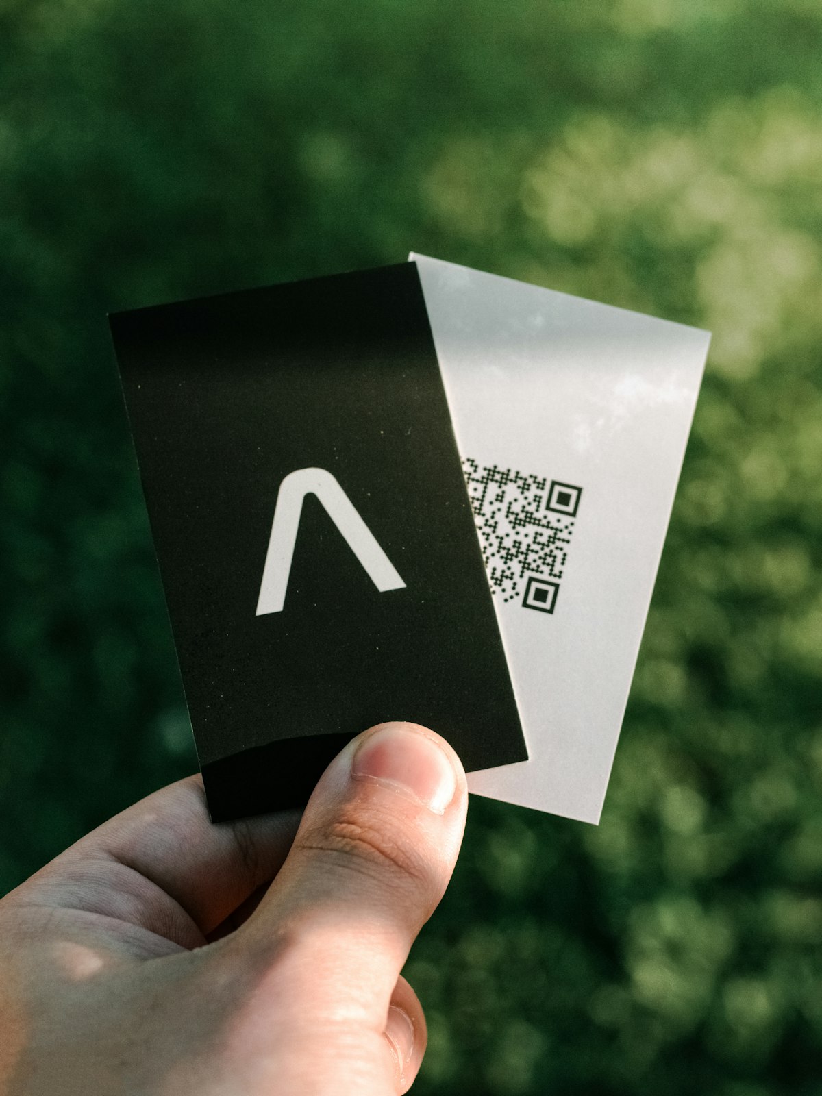 Business card with QR code