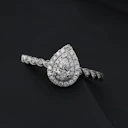 silver diamond studded heart pendant