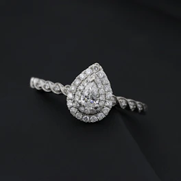silver diamond studded heart pendant