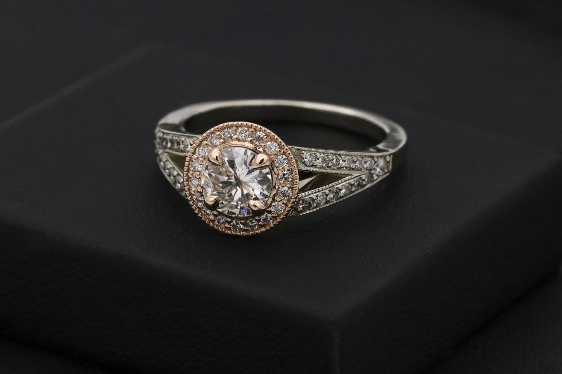 Aurelia Atelier — macro detail of a champagne-gold ring