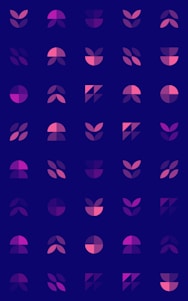 purple and black polka dot textile