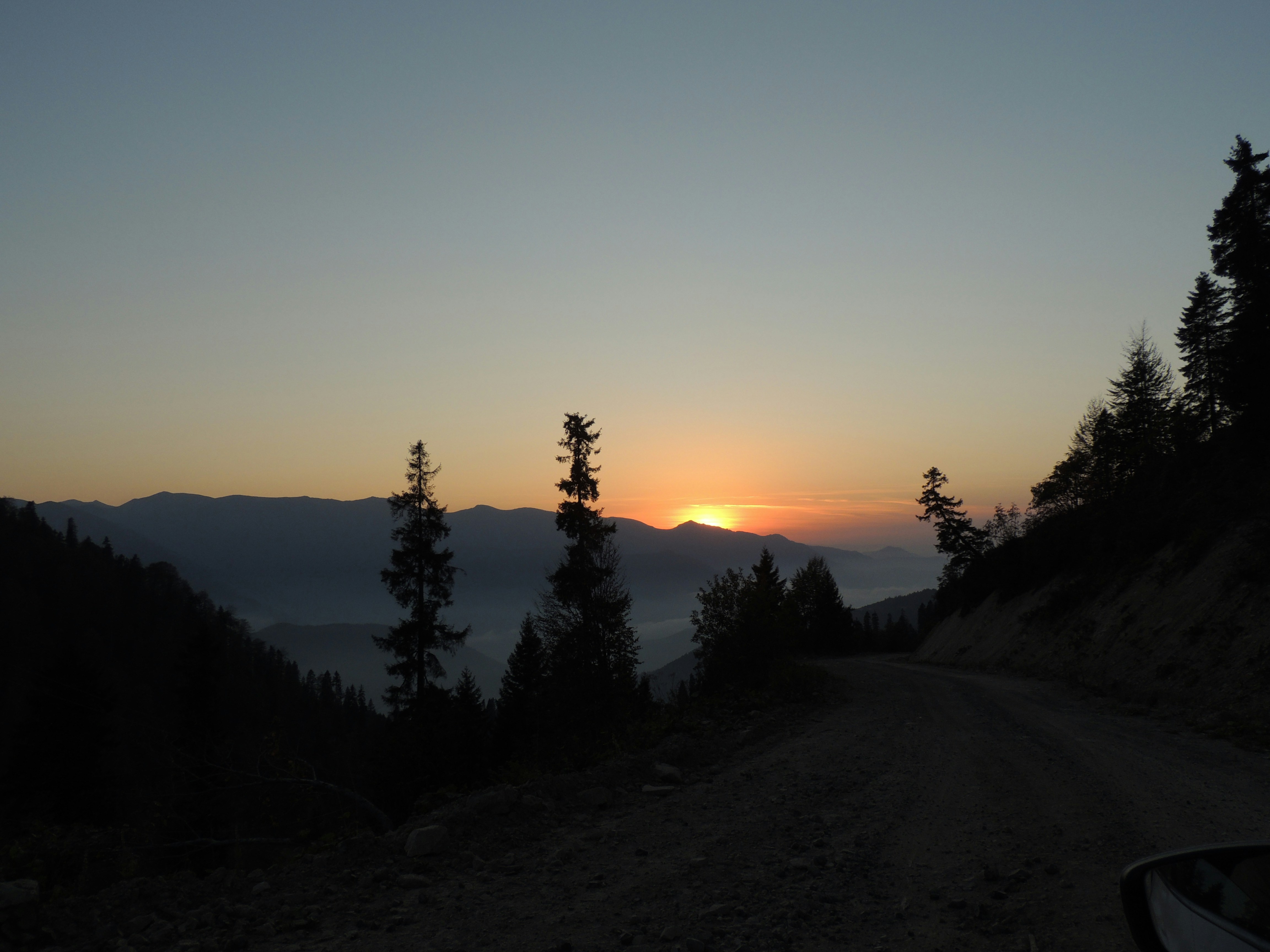 sunset from mountains