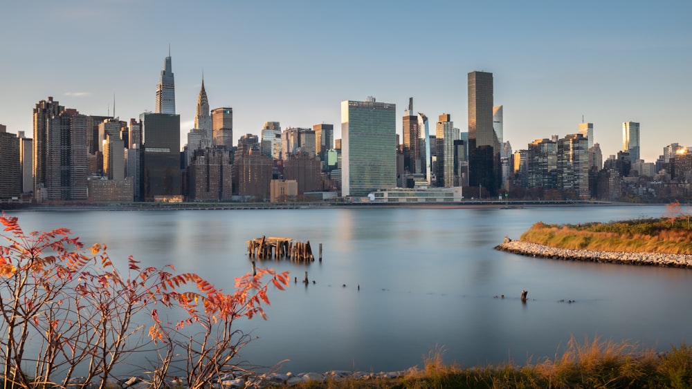 body of water near city buildings during daytime