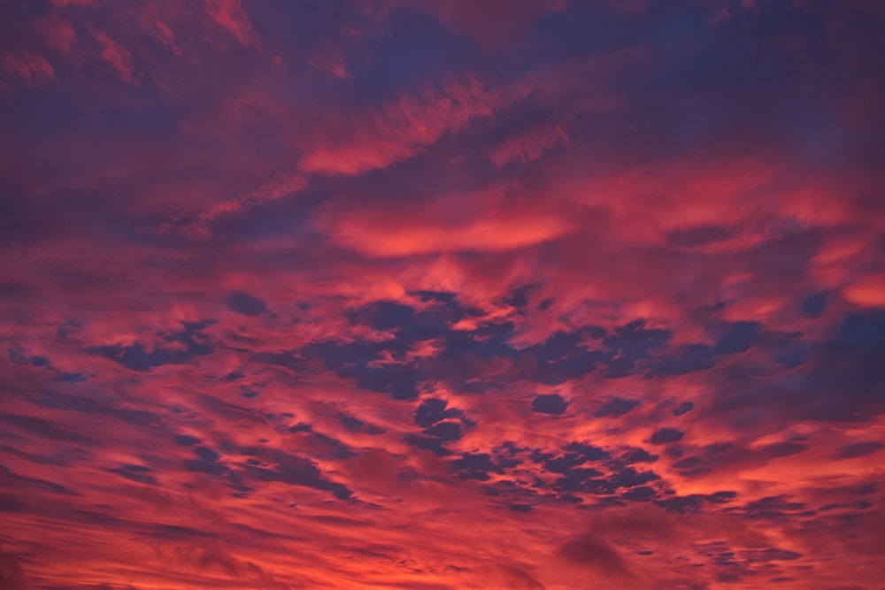 blue and orange cloudy sky