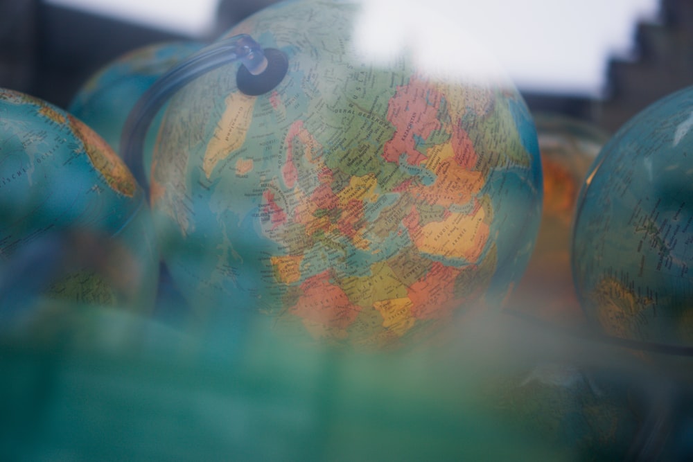 close up photo of a round glass