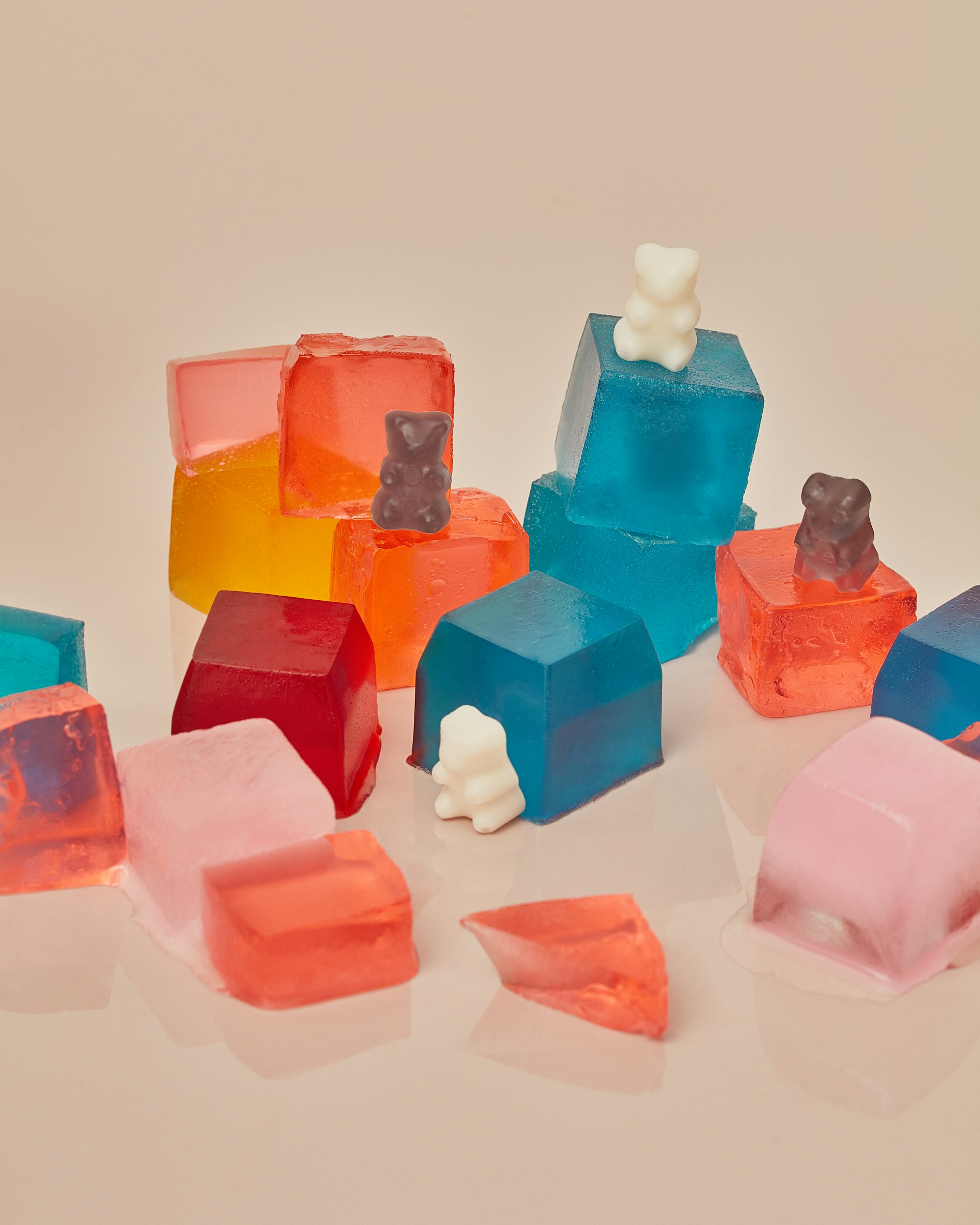 blue pink and yellow blocks