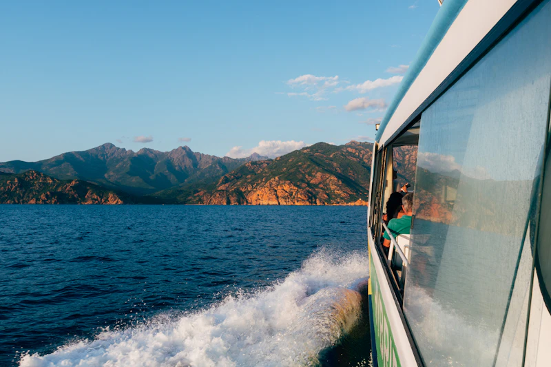 The coast by private boat