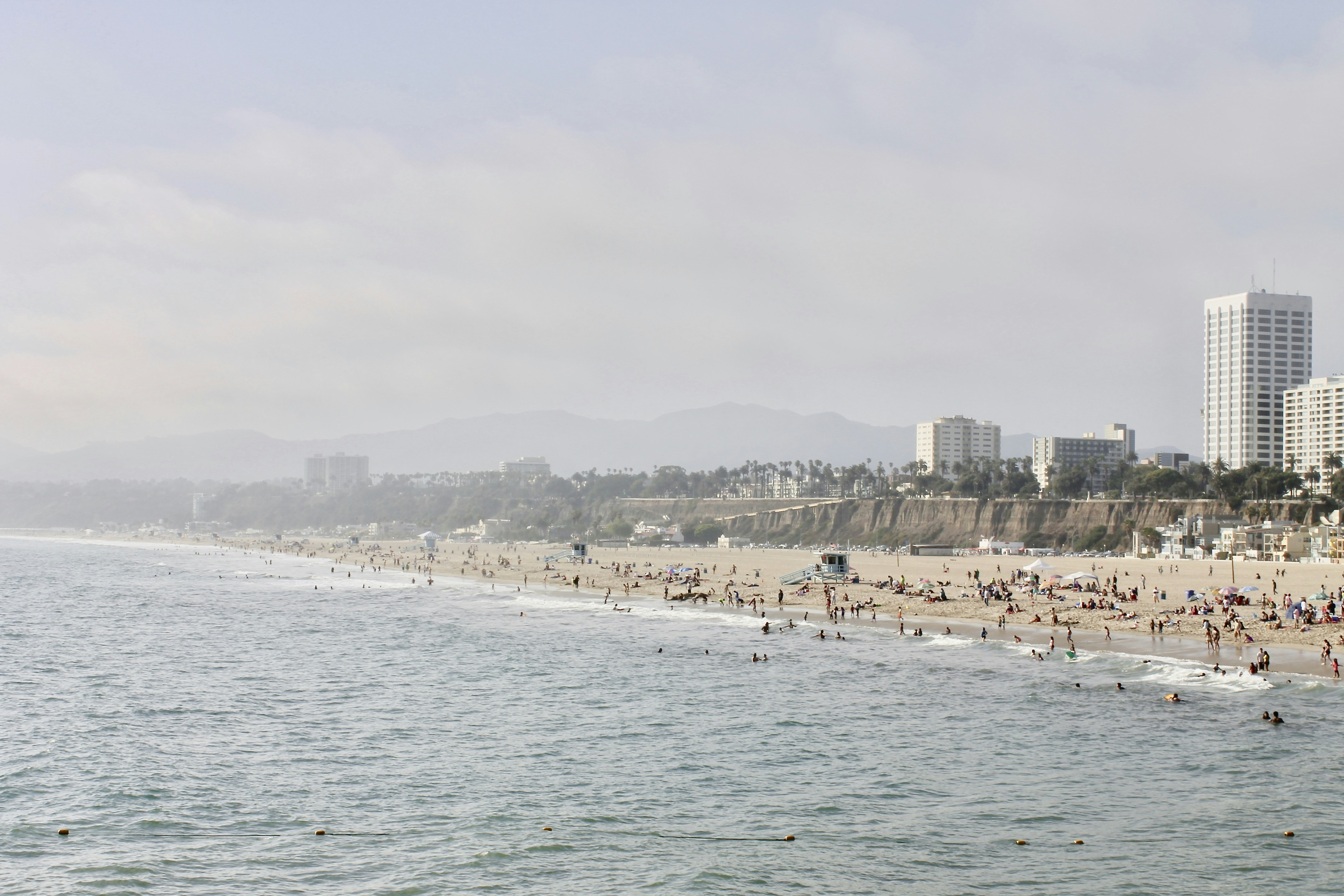 people on beach during daytime, Santa Monica, CA