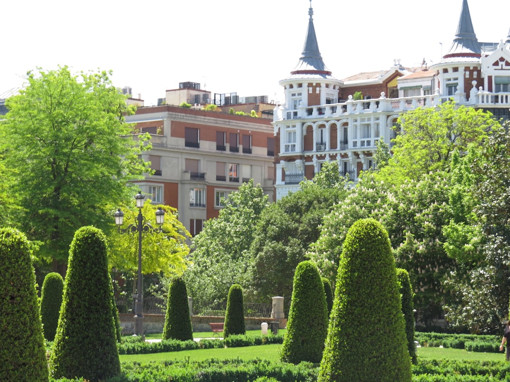 green trees in front of brown concrete building during daytime