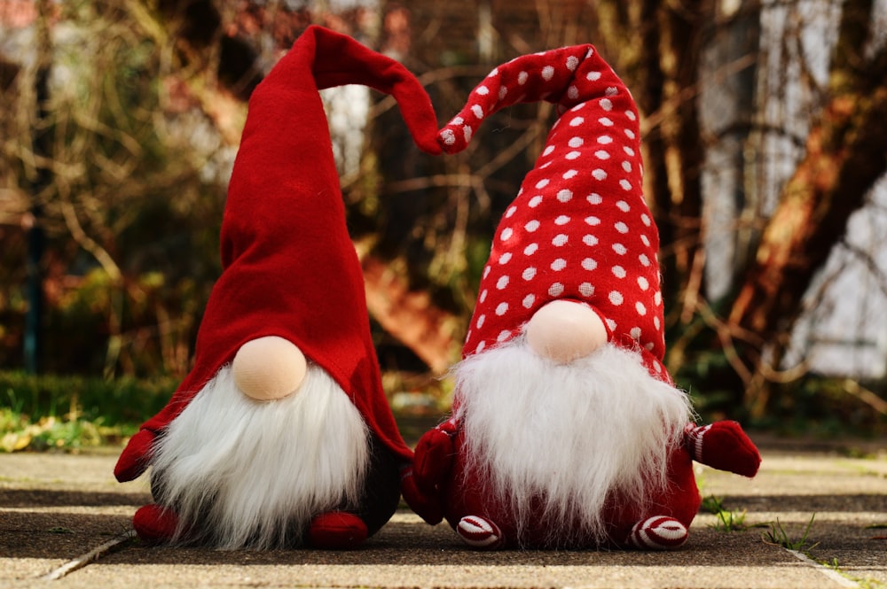 Statuetta di Babbo Natale rossa e bianca