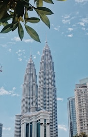 white and black high rise building