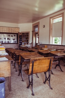 brown wooden table and chairs