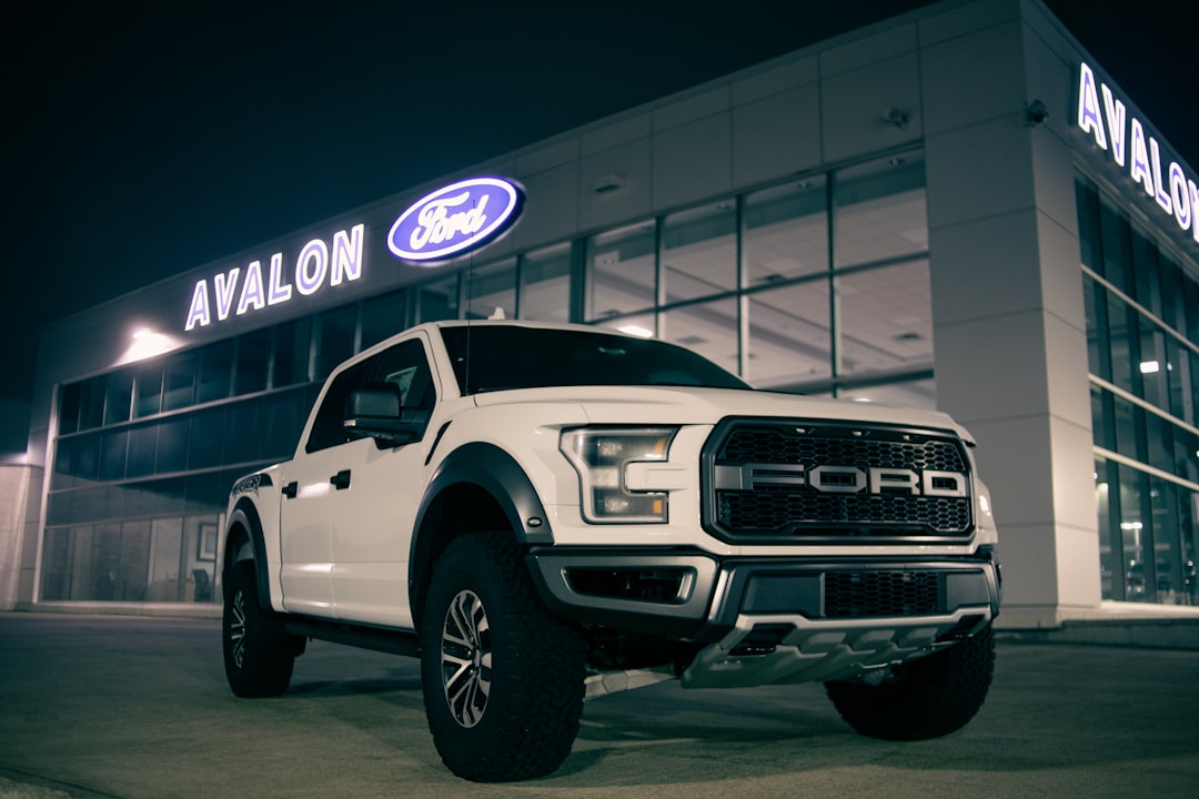 white ford f 150 crew cab pickup truck