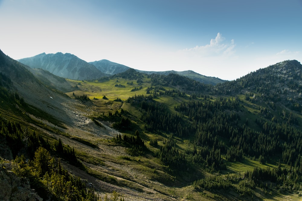 grüne und braune Berge unter blauem Himmel tagsüber