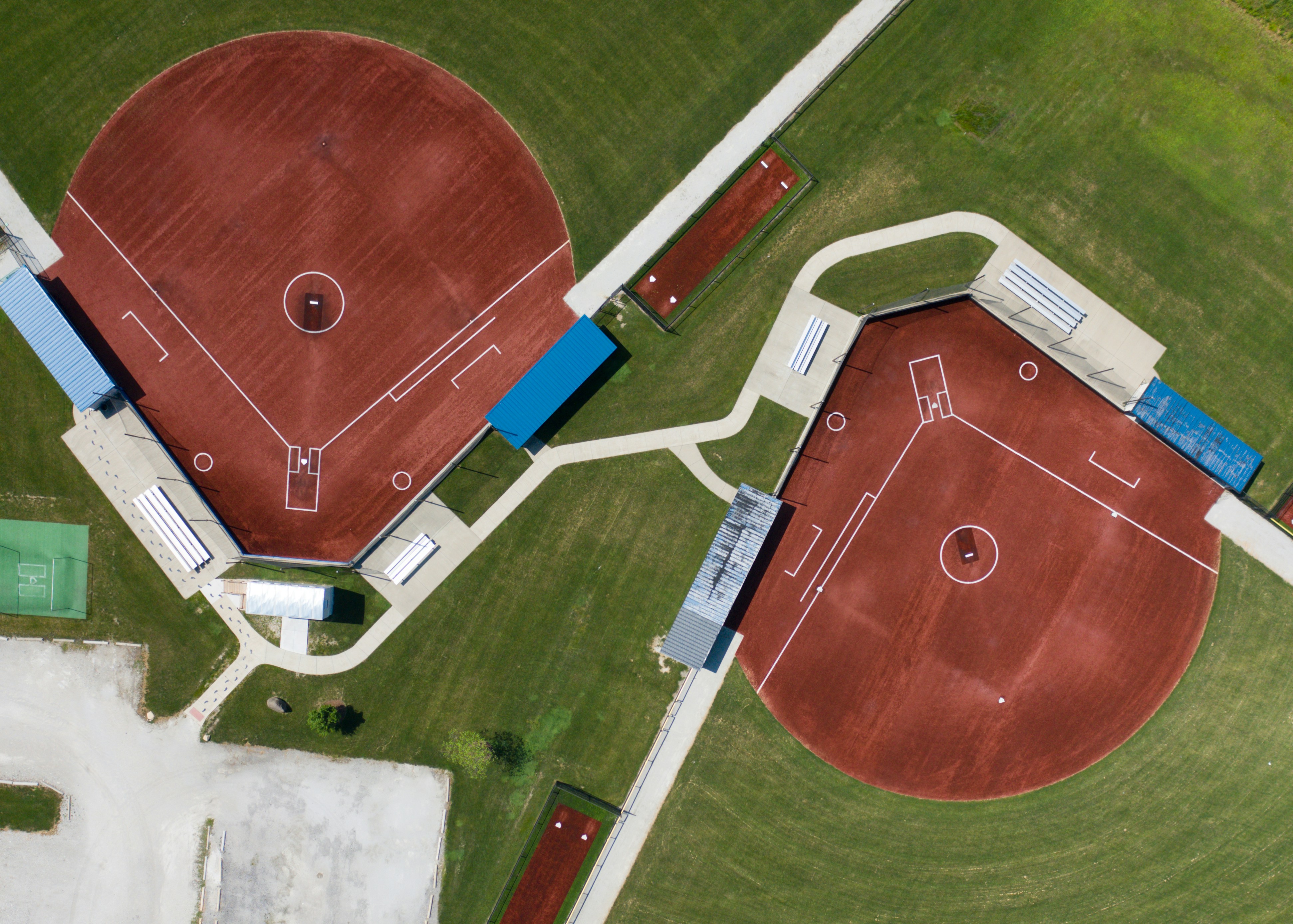 Aerial baseball field