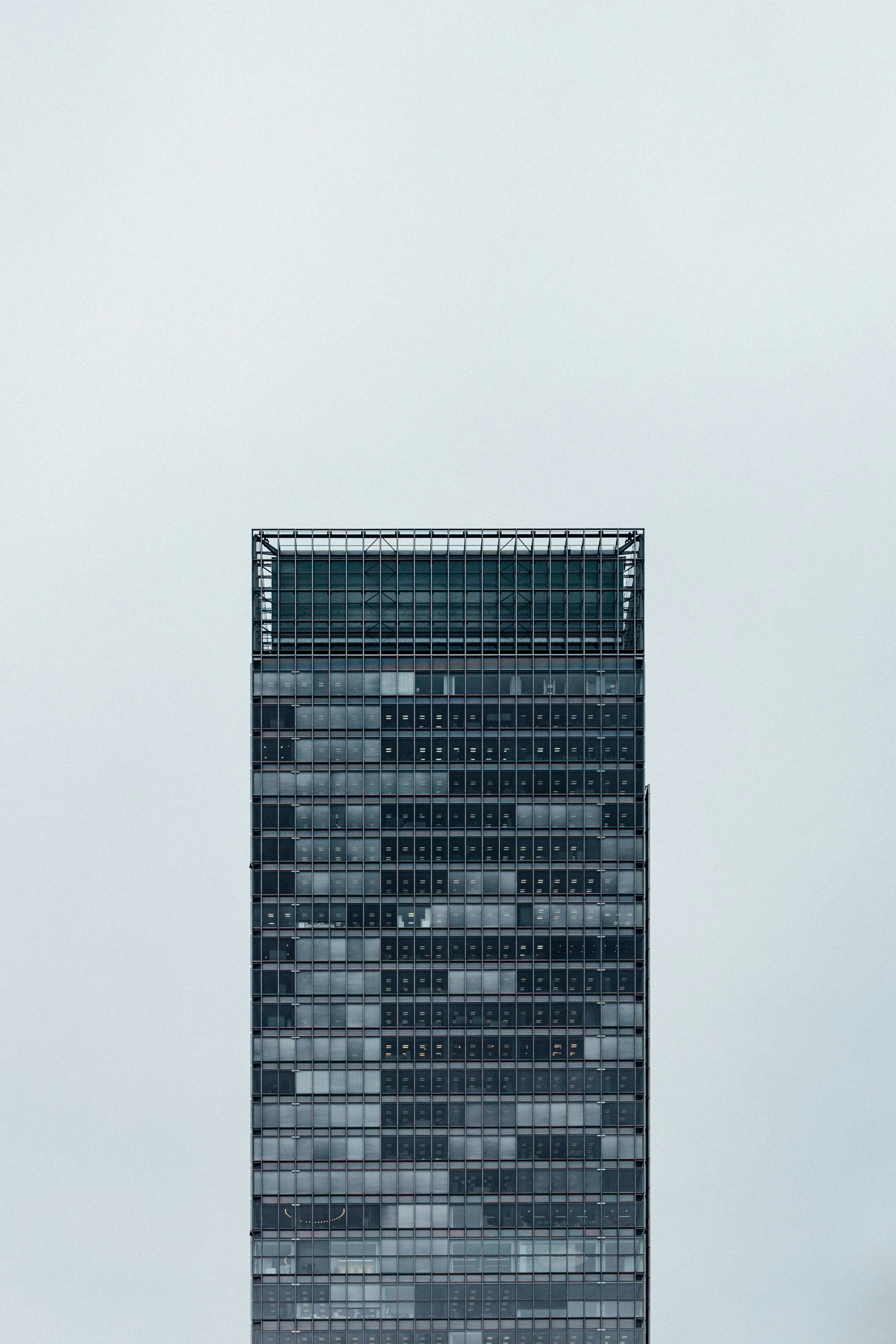 black-and-white-high-rise-building