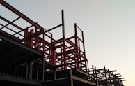 red metal frame under white sky during daytime