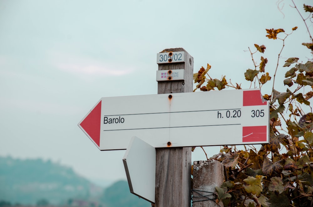 a wooden pole with a street sign on it