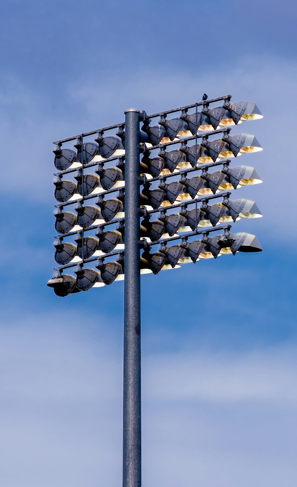 gray and black metal lamp post