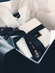 black and white love print gift box