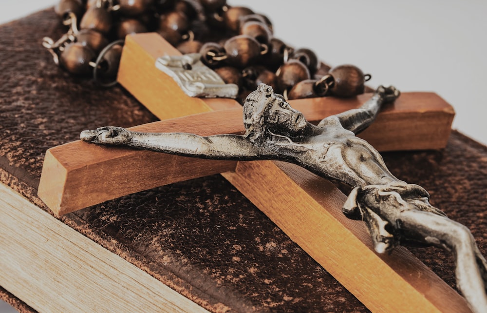 white and brown wooden animal skull on brown wooden table