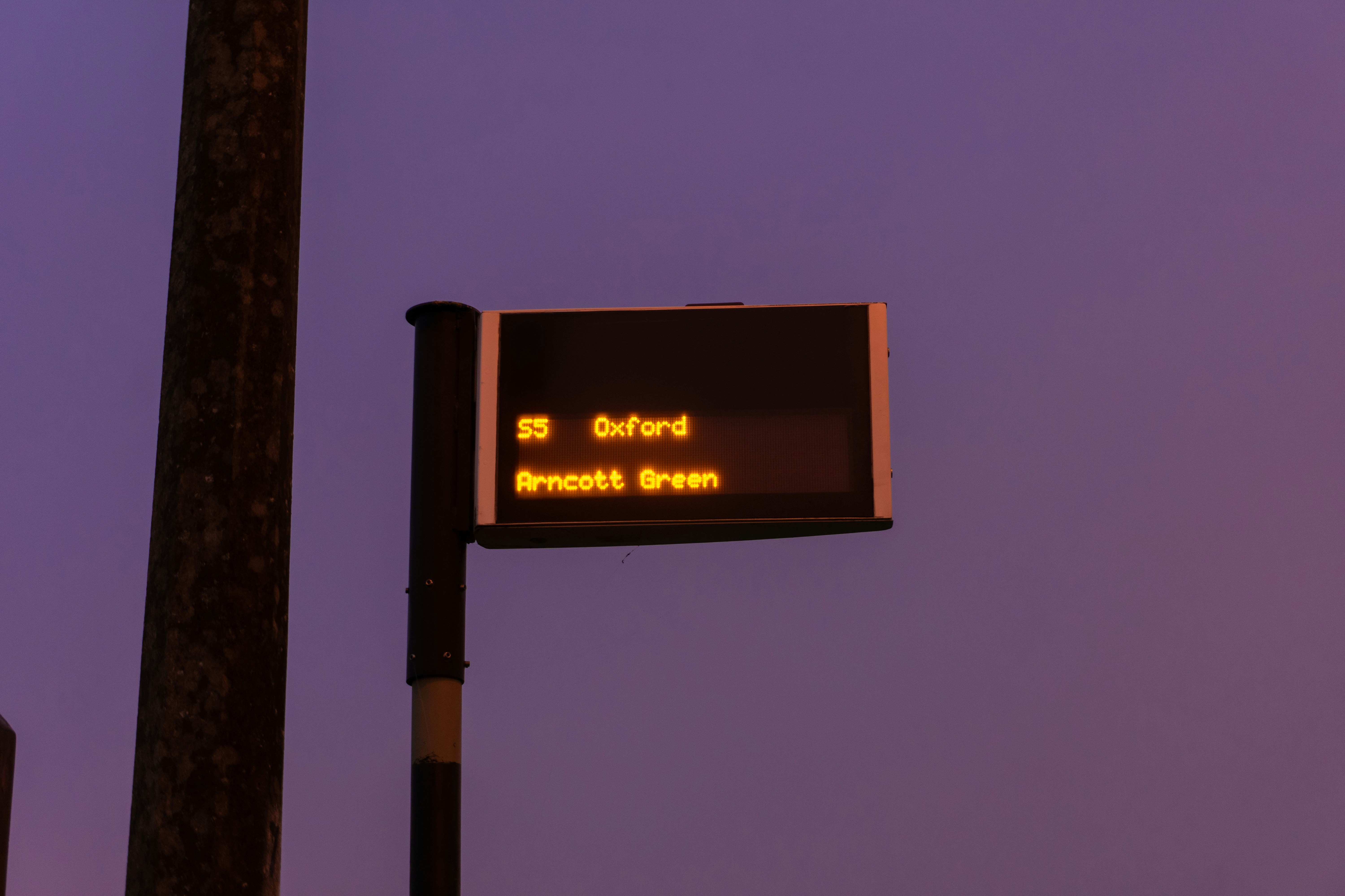 Neon orange purple glow