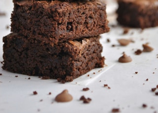 brown cookies on white table