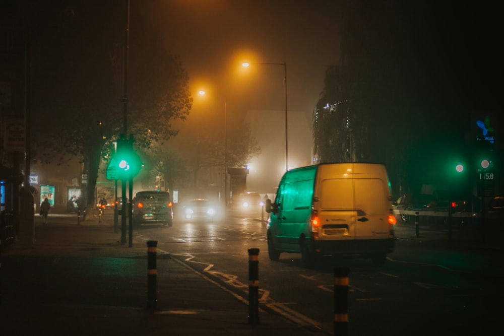 cars on road during night time