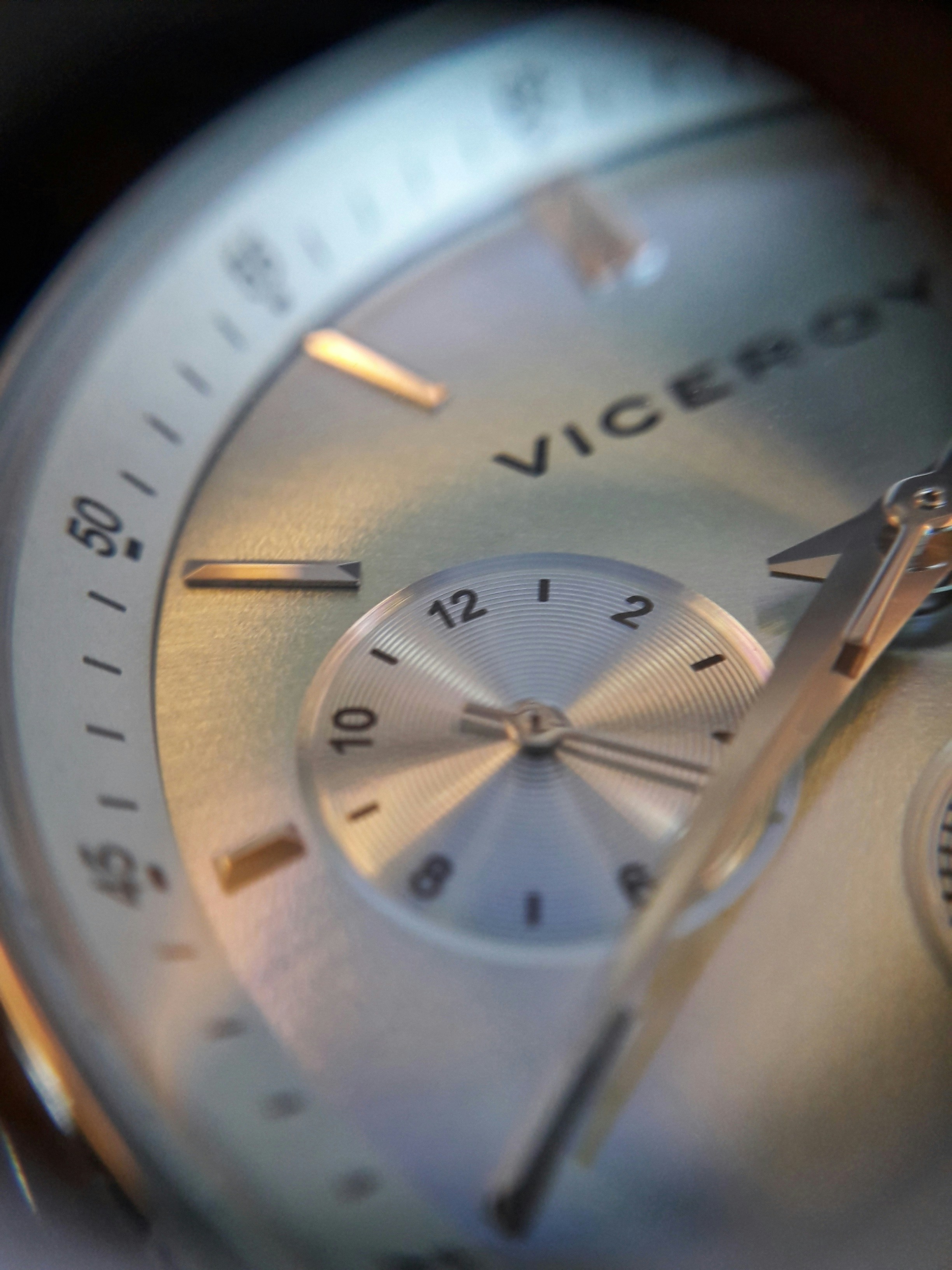 Silver And Gold Analog Watch