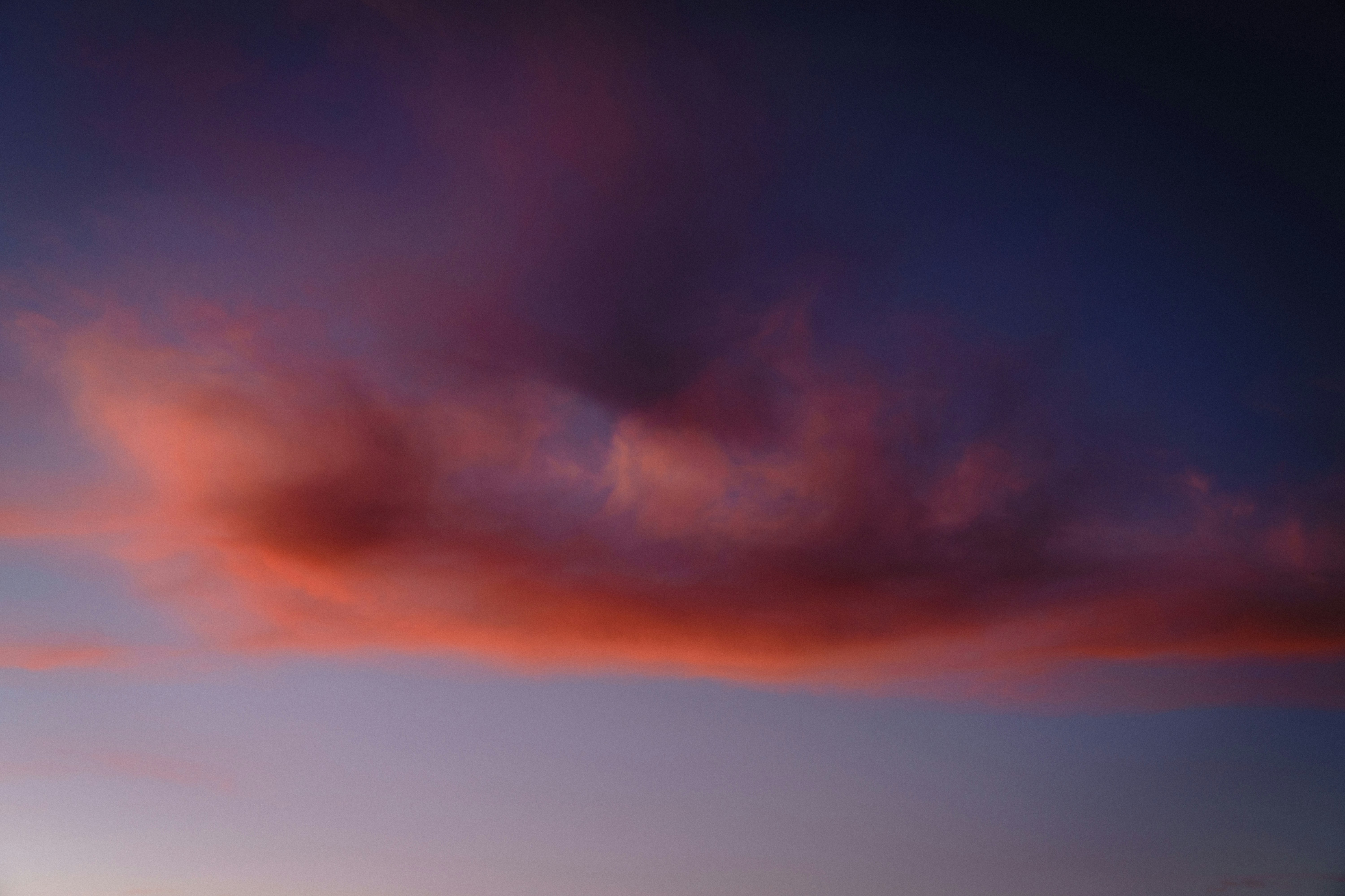 orange and blue cloudy sky