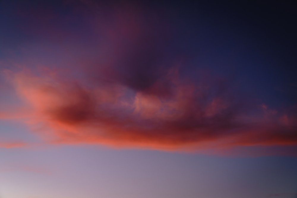 orange and blue cloudy sky