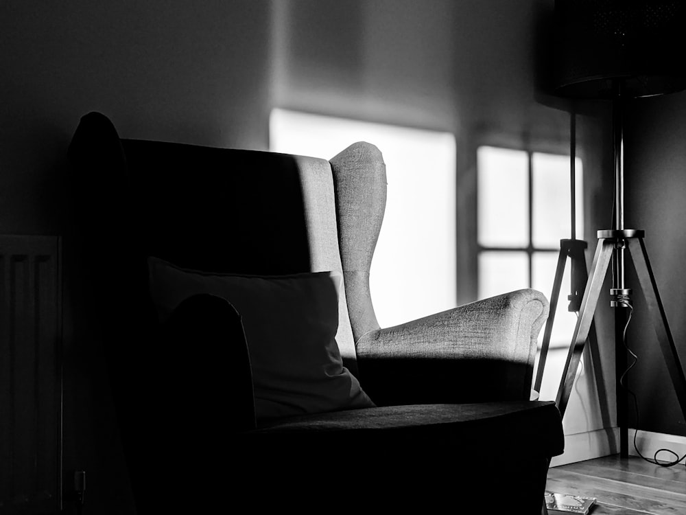black and white sofa chair