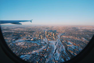 An aerial view of Wichita's downtown showcasing bustling streets and commercial real estate.